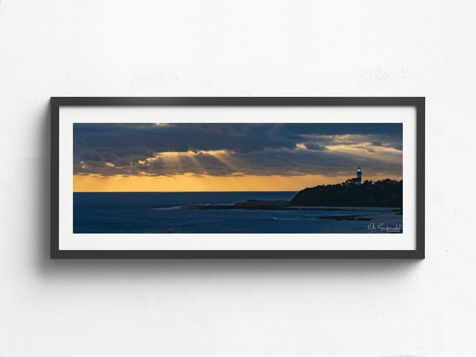 Morning Breakthrough 1-3 L Black Frame on small wall