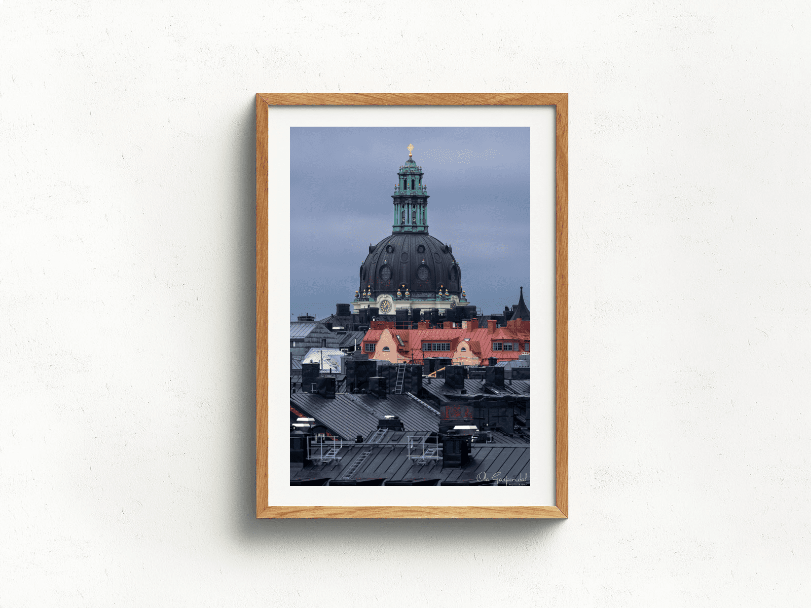 Gustaf Vasa Church 3-2 P Timber Frame on small wall