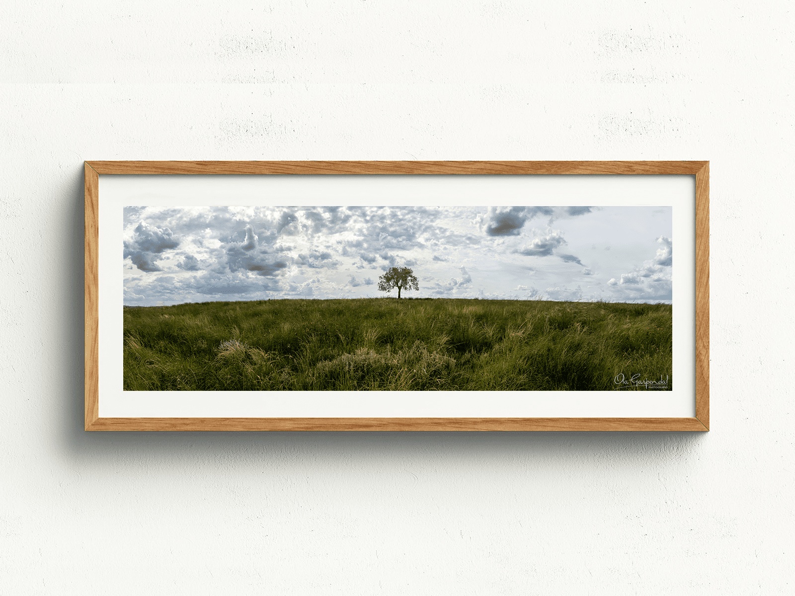 Lonely Tree 1-3 L Timber Frame on small wall