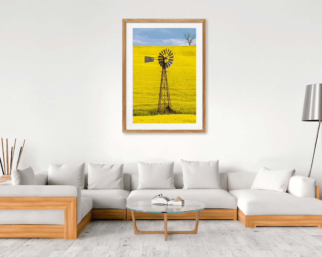 Windmill in Canola - Image 7